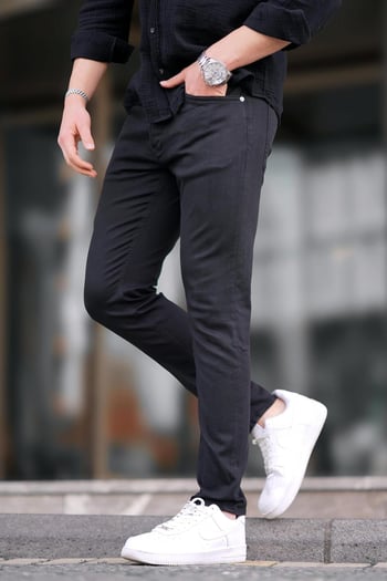 Siyah Slim fit Erkek Jean 6865