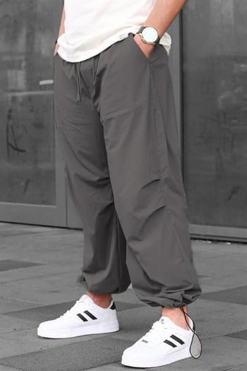 Füme Regular Fit Erkek Paraşüt Pantolon 6504