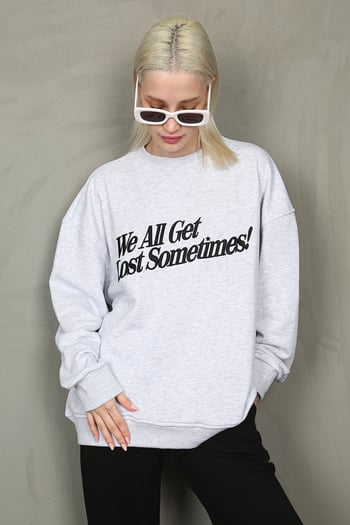 Karmelanj Baskılı Sweatshirt MG1901