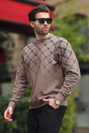 Camel Designed Knitwear Sweater 6019