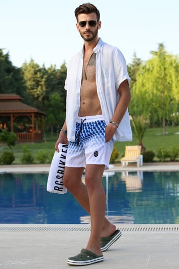 Navy Blue Basic Swim Shorts 5778