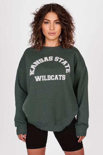 Mad Girls Koyu Yeşil Sweatshirt MG1217