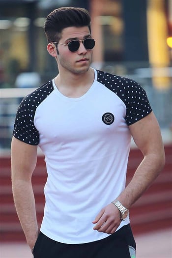 Madmext White Basic T-shirt for Men 30113011