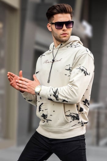 Madmext Bej Erkek Sweatshirt 5291
