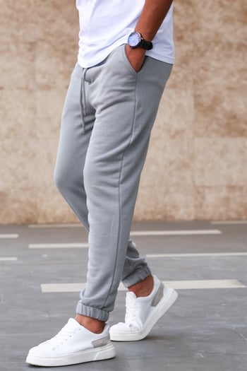 Madmext Boyalı Gri Basic Eşofman 5424