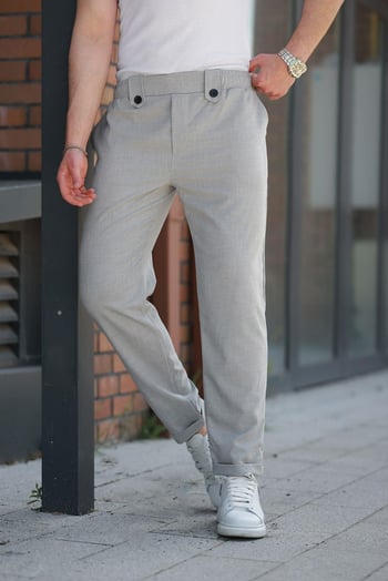 Gri Regular Fit Erkek Pantolon E6574