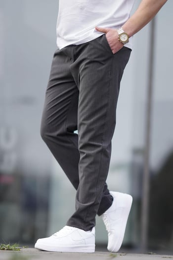 Siyah Düz Paça Erkek Pantolon 6530