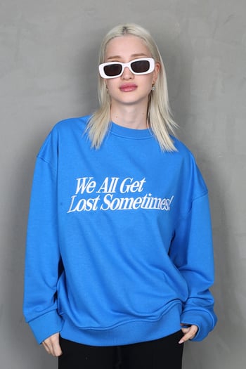 Saks Baskılı Sweatshirt MG1901