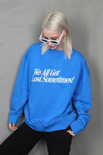 Saks Baskılı Sweatshirt MG1901