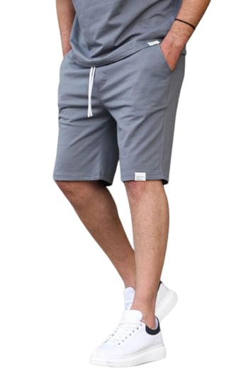 Lacivert-Bordo-Füme Basic 3lü Şort Seti E7421