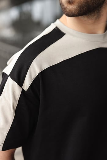 Siyah Erkek Şort T-shirt Takımı E7346
