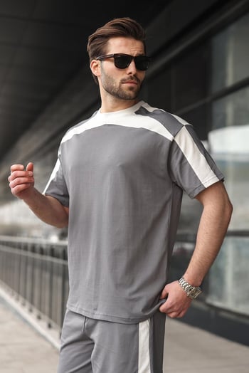 Füme Erkek Şort T-shirt Takımı E7346