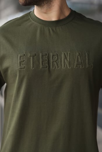 Haki Erkek Şort T-shirt Takım E7347