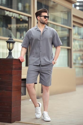 Füme Basic Erkek Şort Takımı 6729