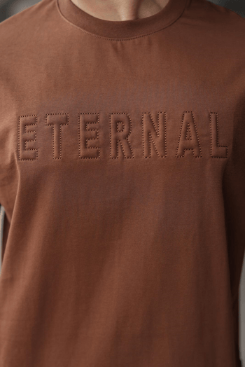 Kahverengi Erkek Şort T-shirt Takım E7347