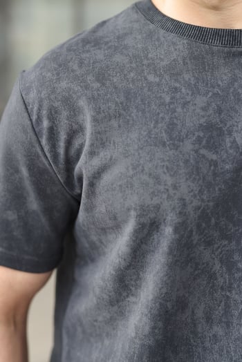 Füme Batik Desenli Overfit Şort T-shirt Takım E7357