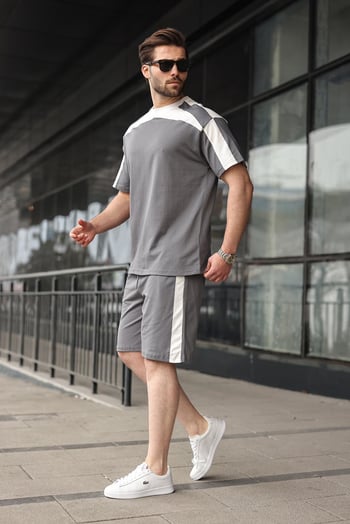 Füme Erkek Şort T-shirt Takımı E7346