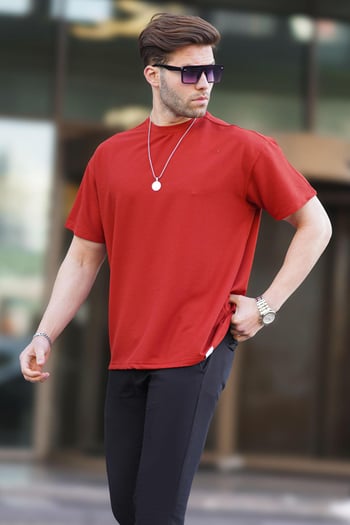 Kiremit Basic Oversize Erkek Tişört 7010