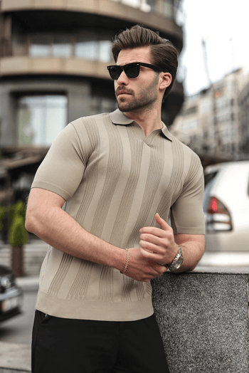 Vizon Polo Yaka Triko Erkek Tişört E7469