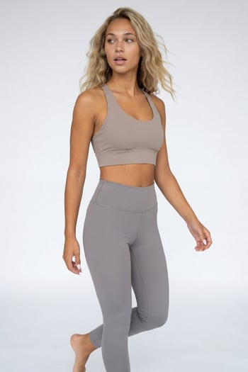 Gri Yüksek Bel Kadın Tayt MG2230