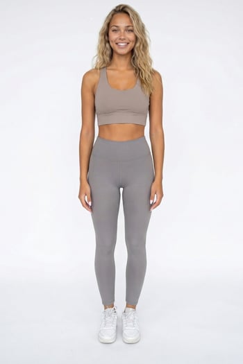 Gri Yüksek Bel Kadın Tayt MG2230