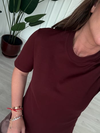 Orijinal Marka %100 Cotton Bordo T-Shirt