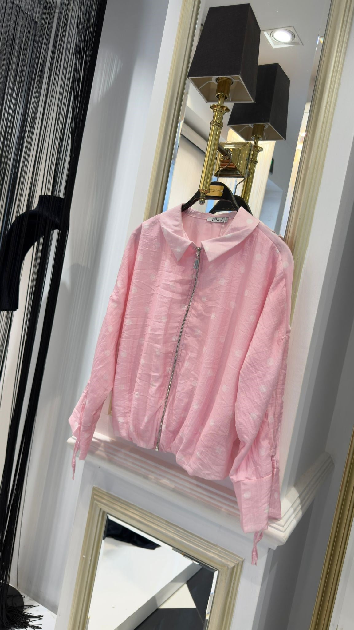 Puantiyeli Bomber Ceket 