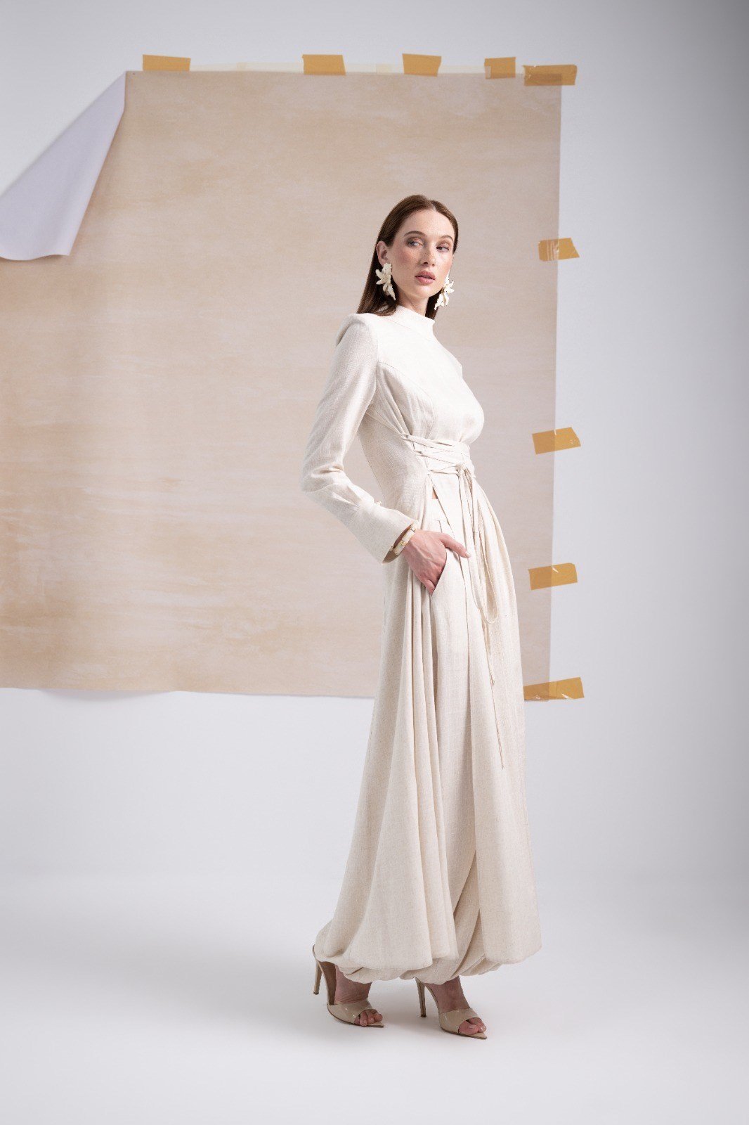 Paça Lastikli Şifon Pantalon
