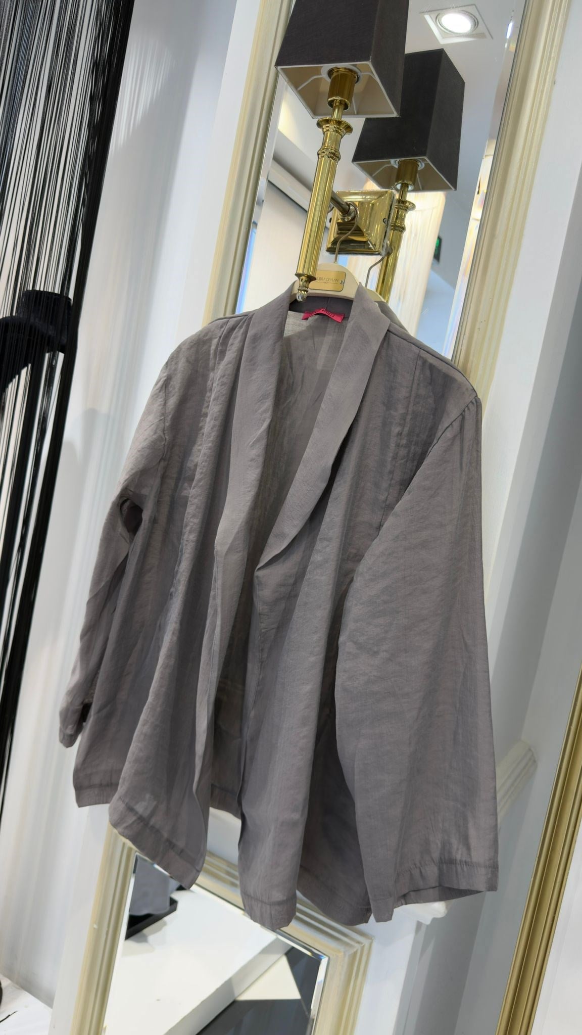 Kuşak Detaylı Keten Kimono