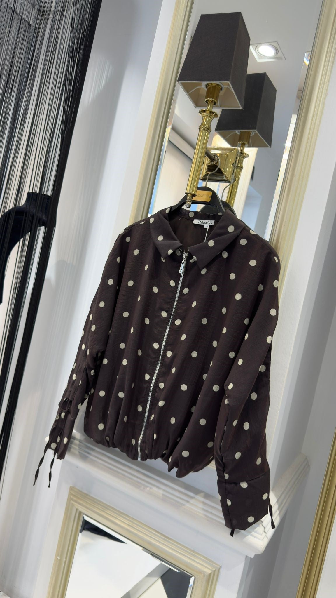 Puantiyeli Bomber Ceket 