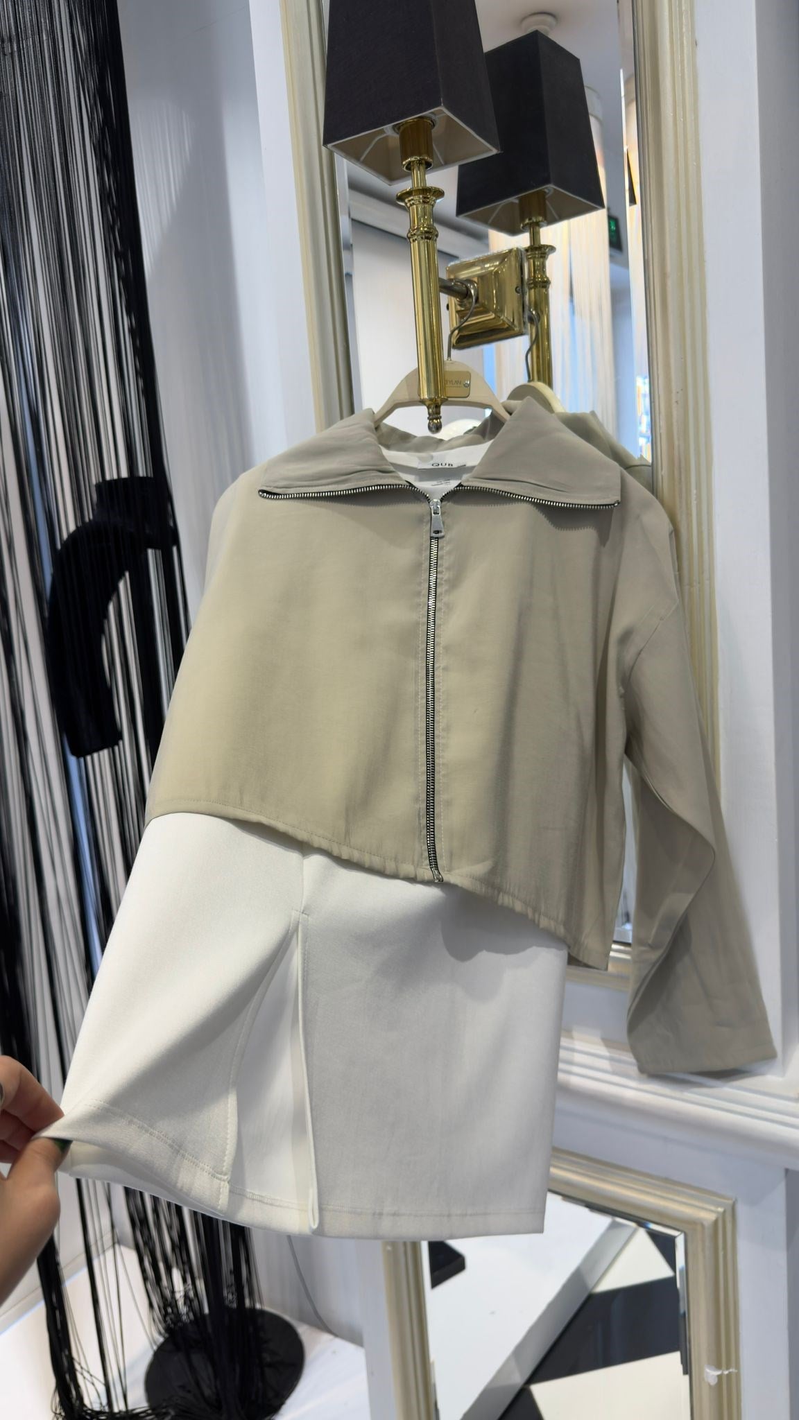 Crop Ceketli Pantolonlu Takım