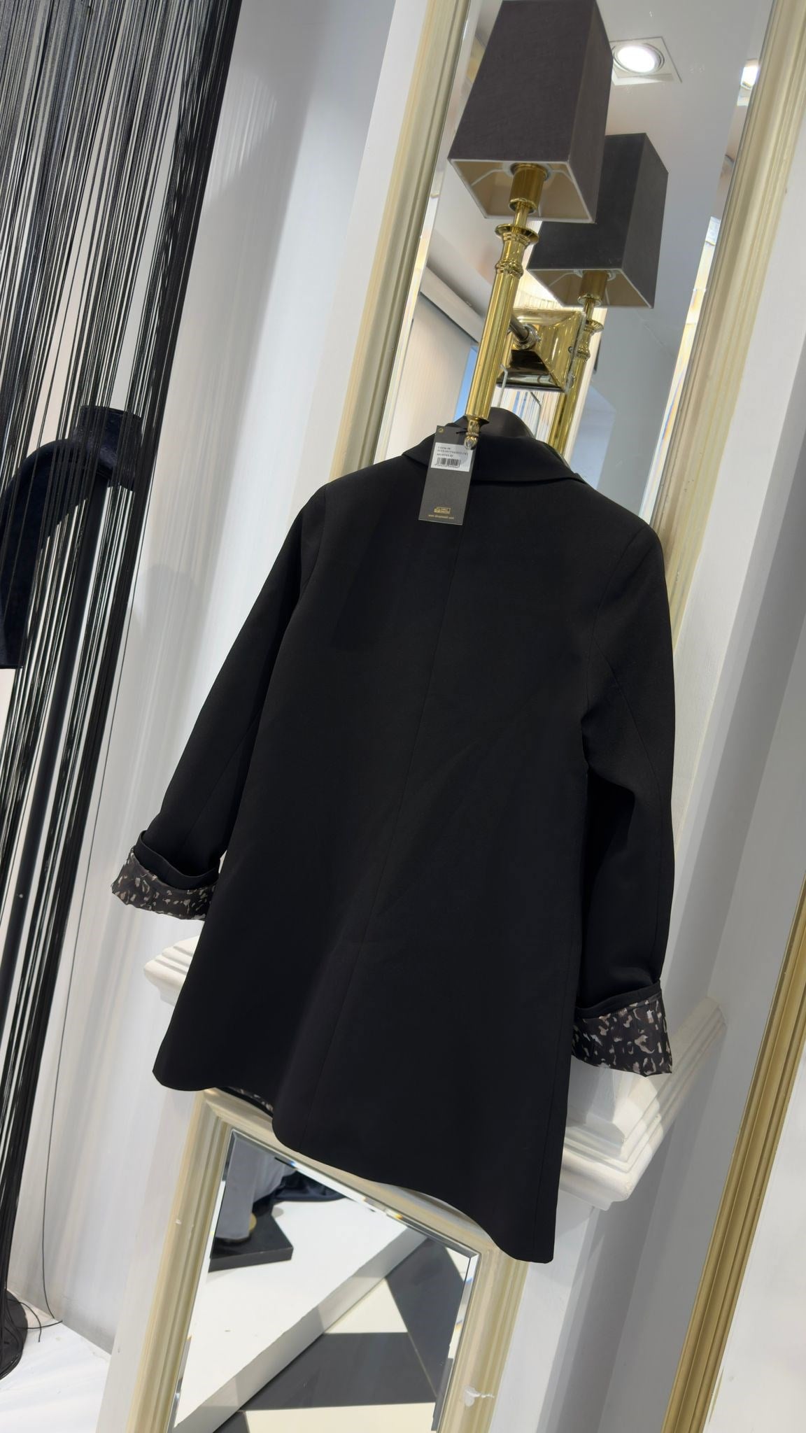 Yaka Astarı Leopar Blazer Ceket