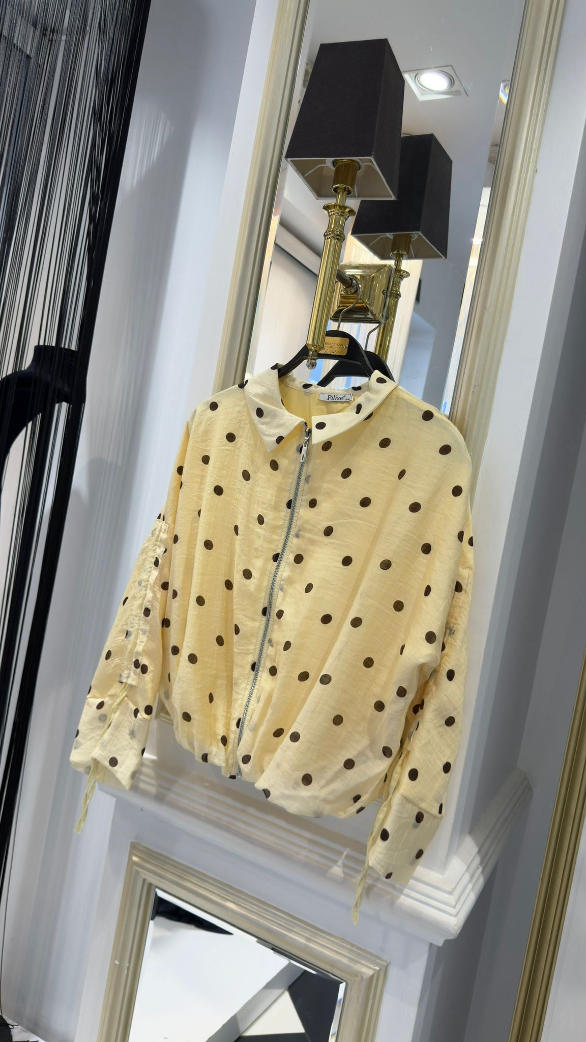 Puantiyeli Bomber Ceket 