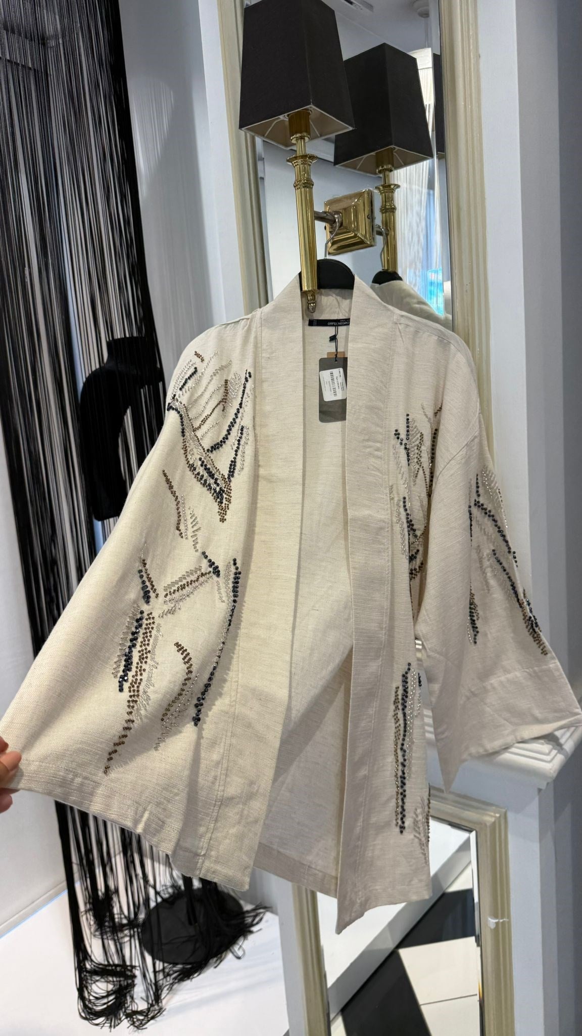 Keten İşlmeli Kimono