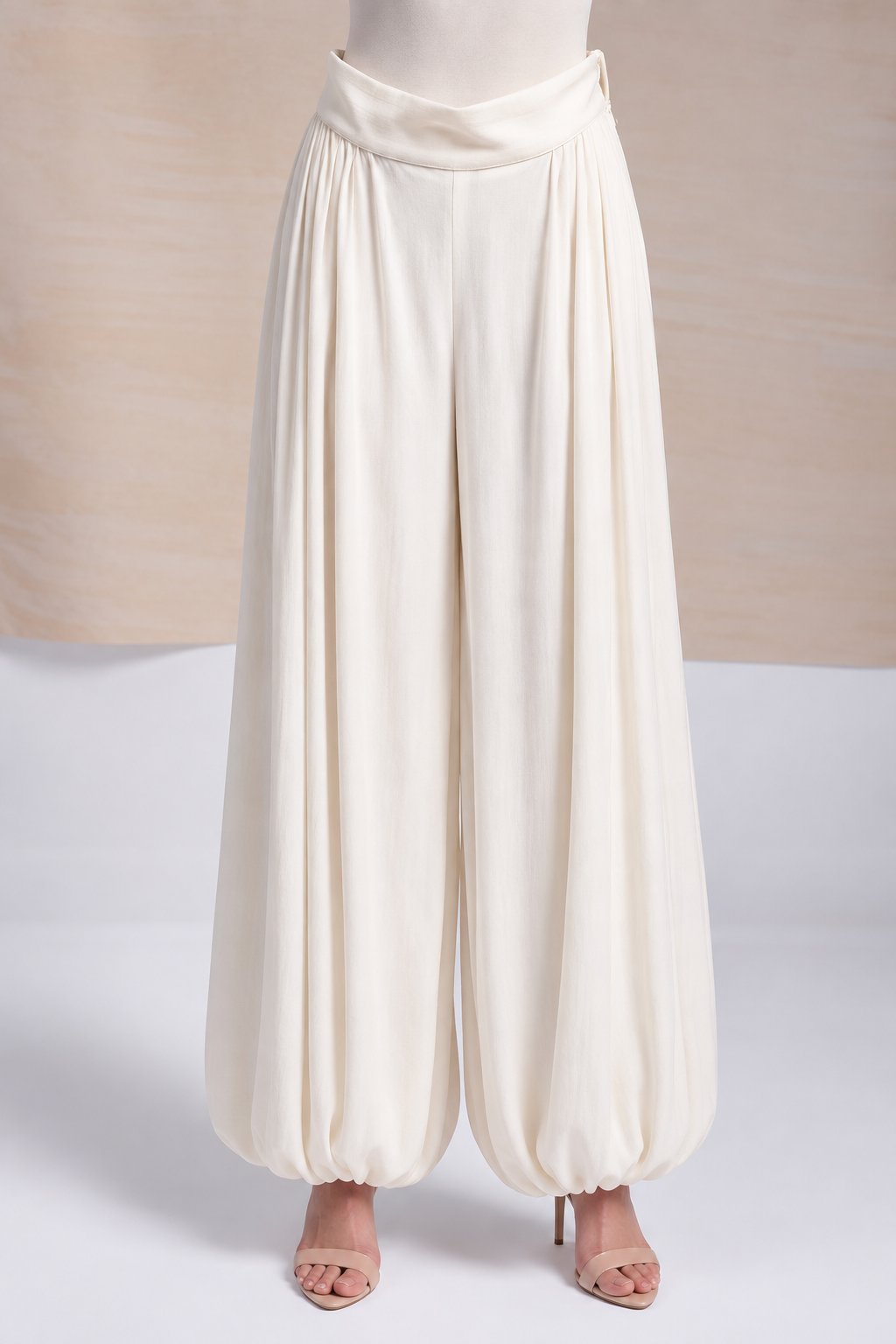 Paça Lastikli Şifon Pantalon