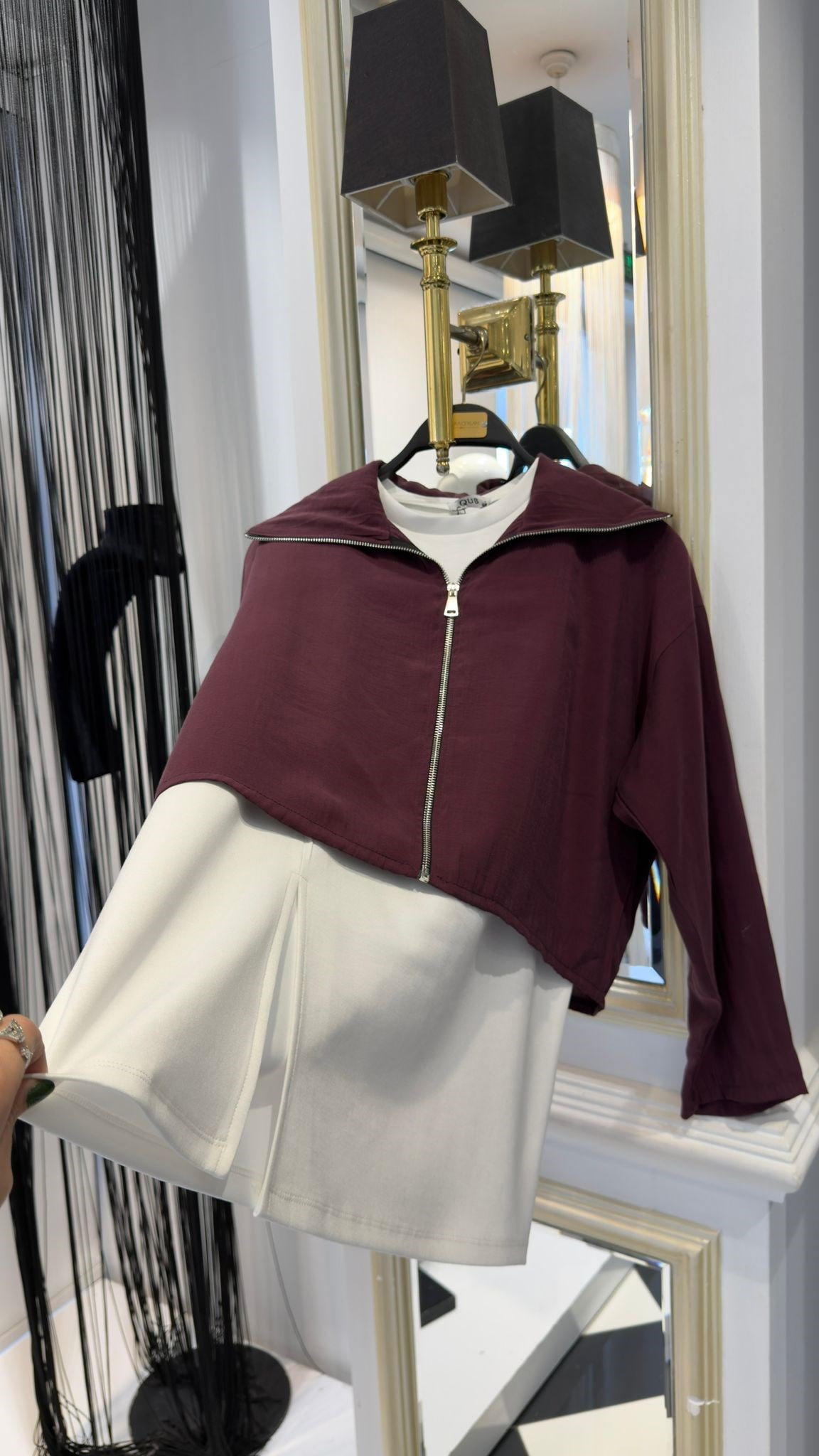 Crop Ceketli Pantolonlu Takım