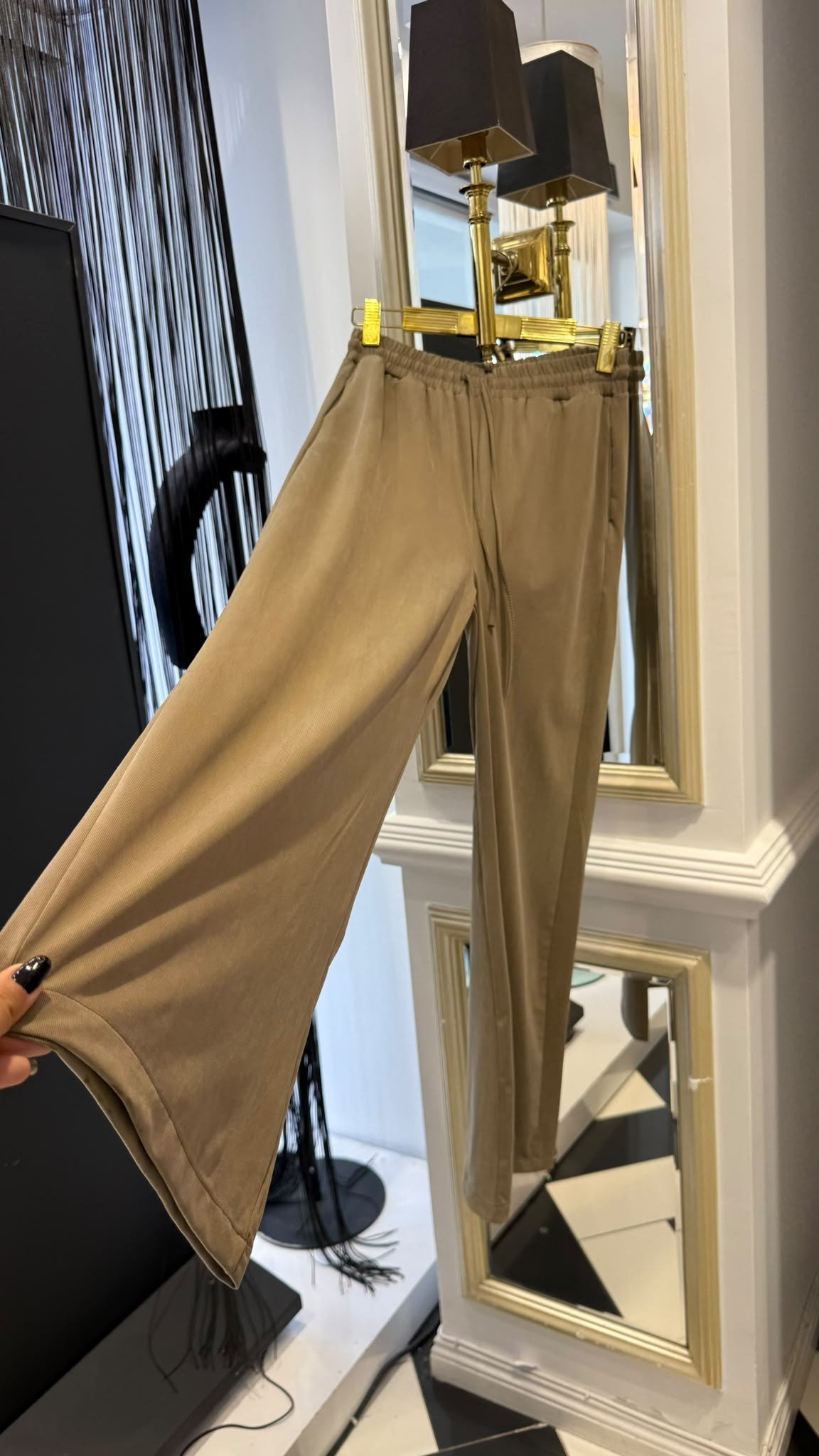 Dik Yaka Yandan Baglamalı Pantalon Takım