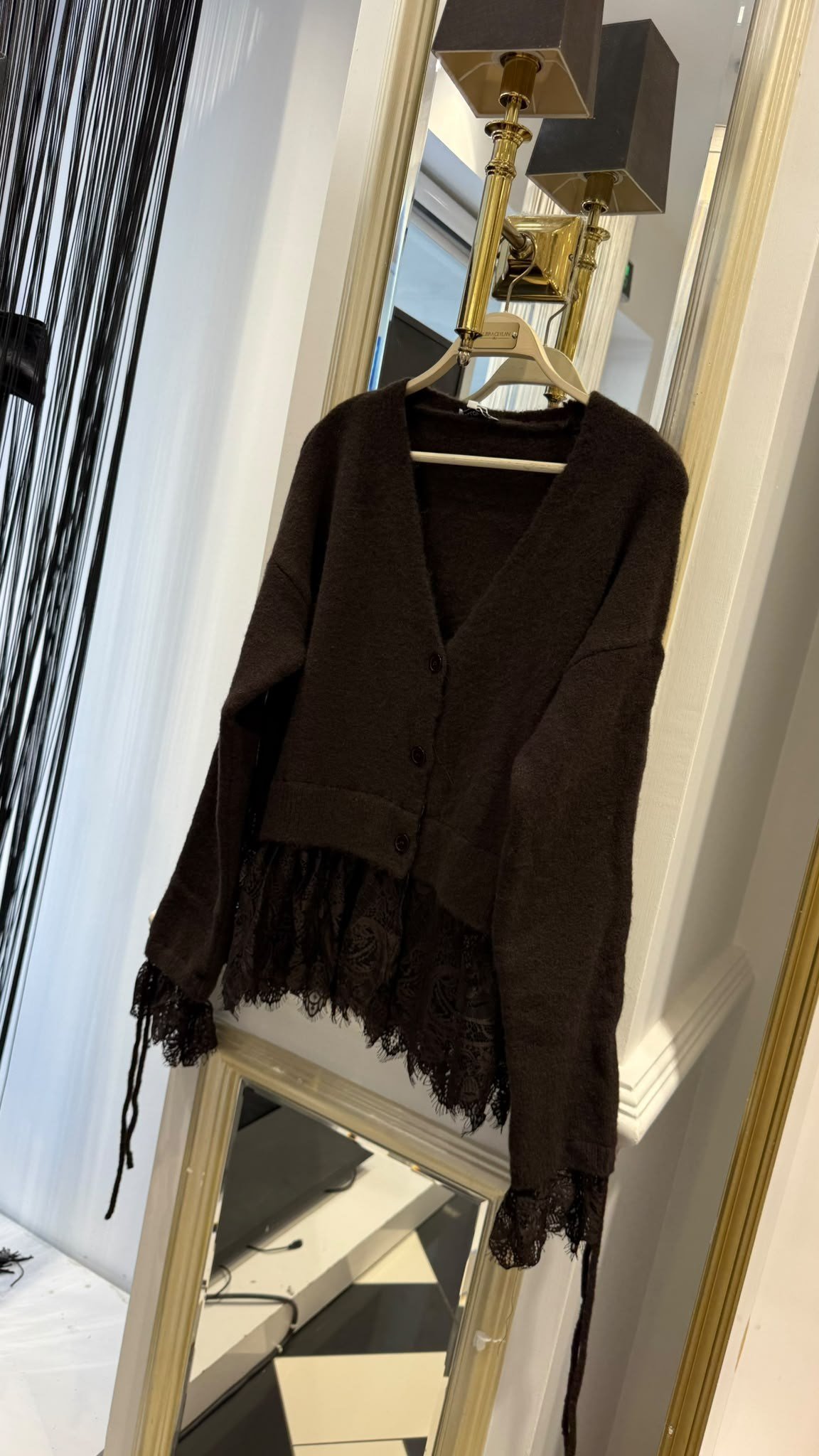 Dantelli Crop Hırka
