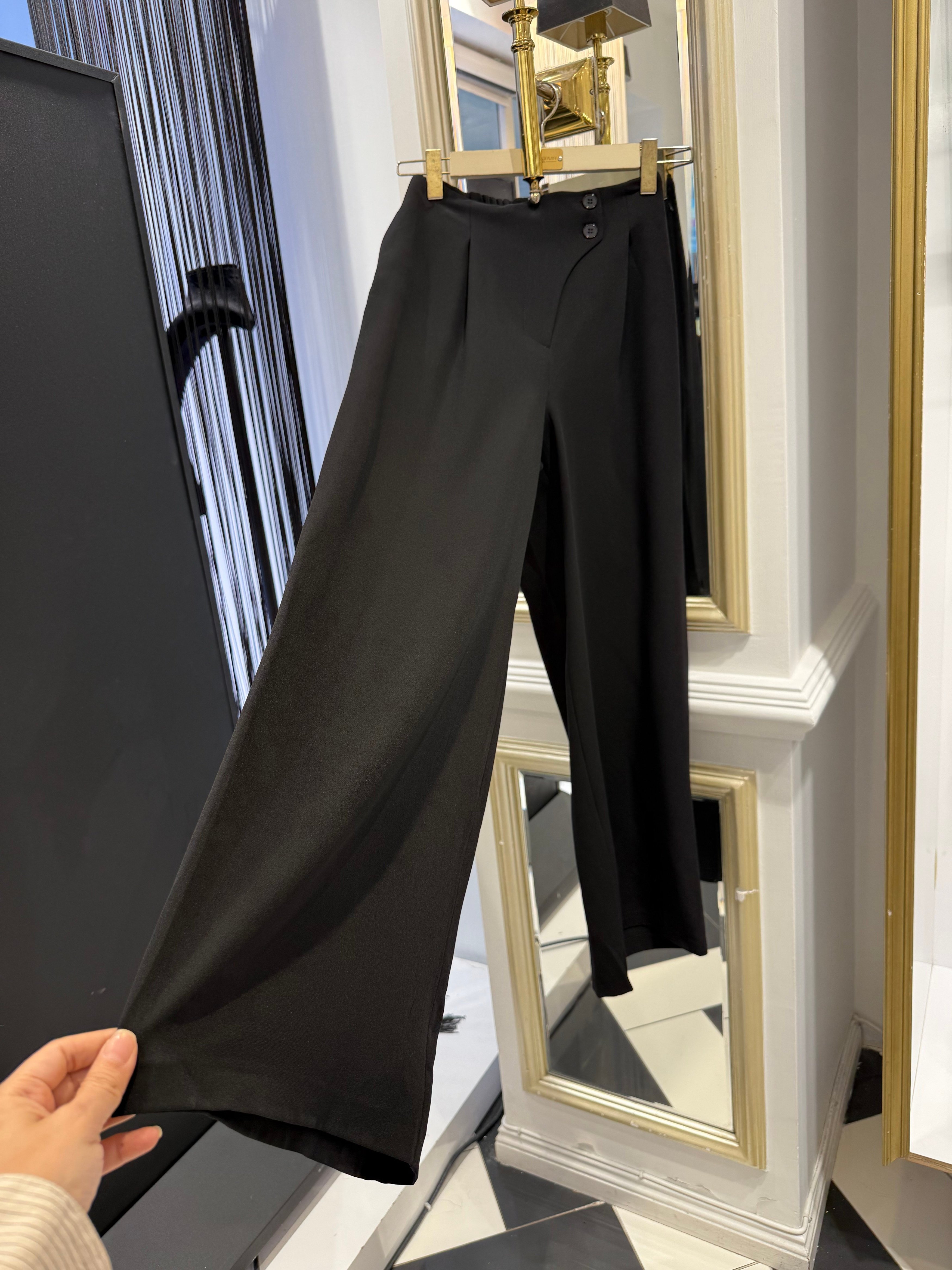 Asimetrik Çift  Düğmeli Pantalon