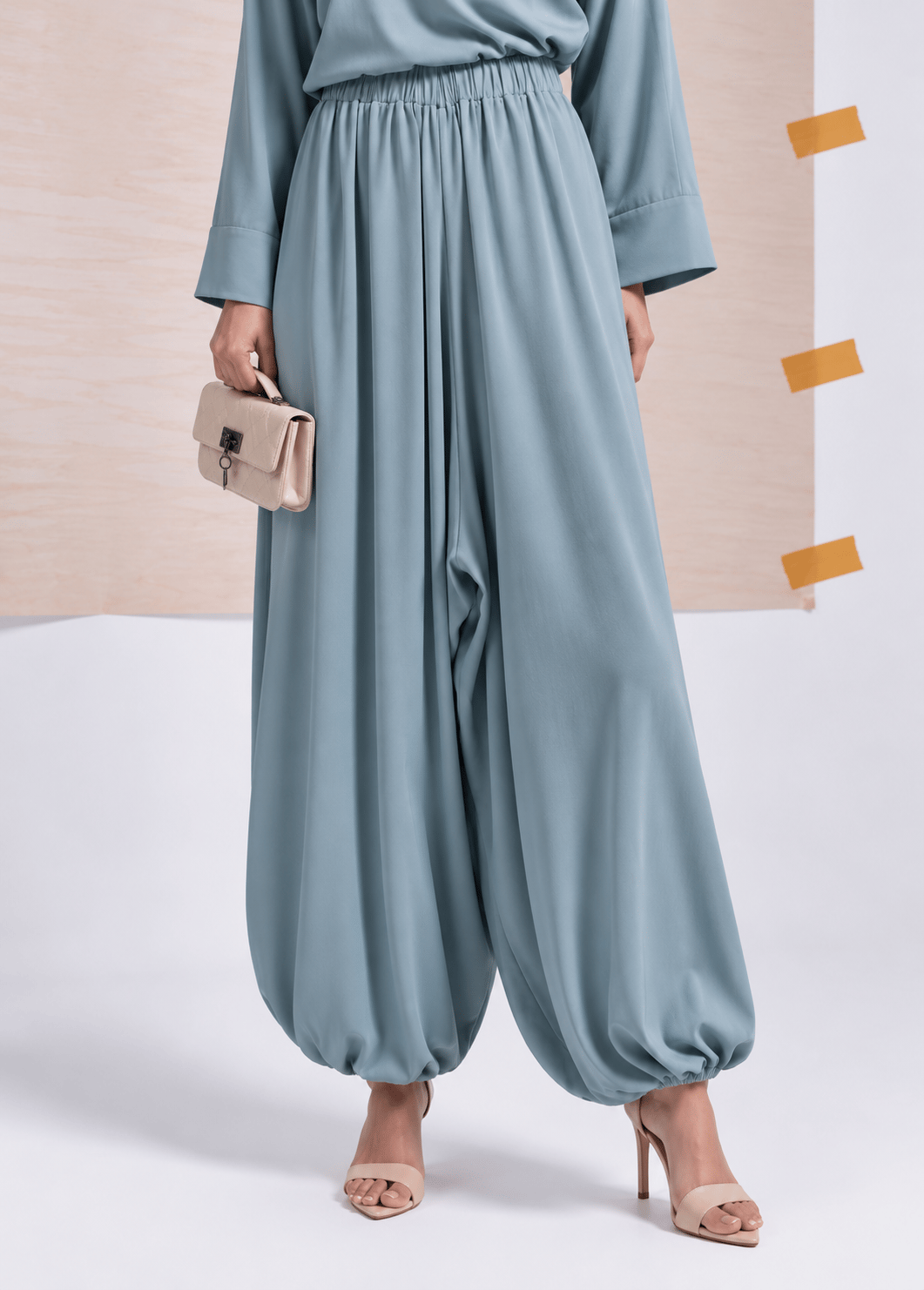 Saten Şalvar Pantalon