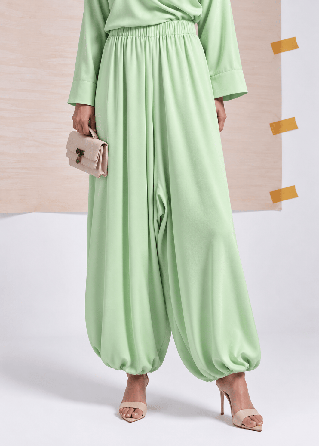 Saten Şalvar Pantalon