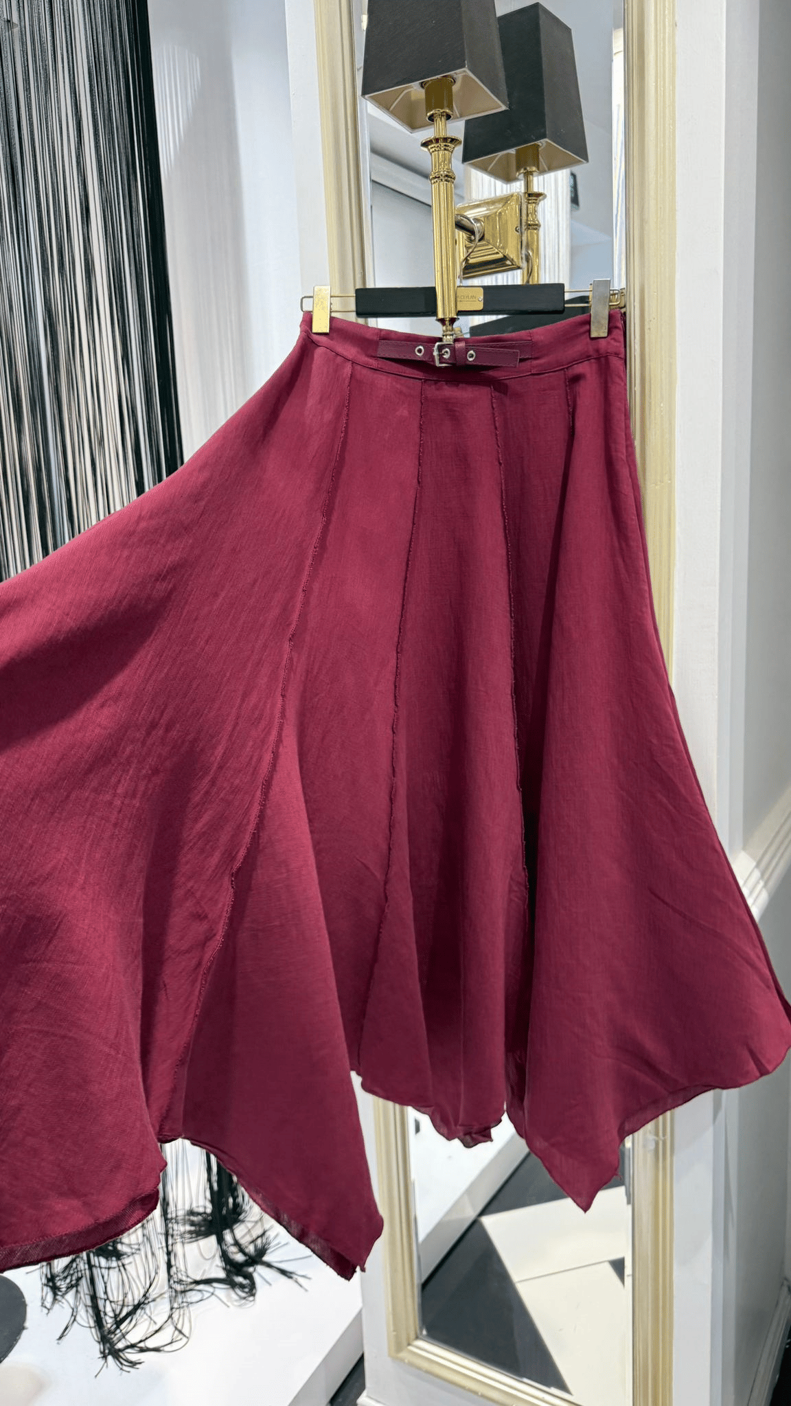  Kemer Detay Asimetrik Etek