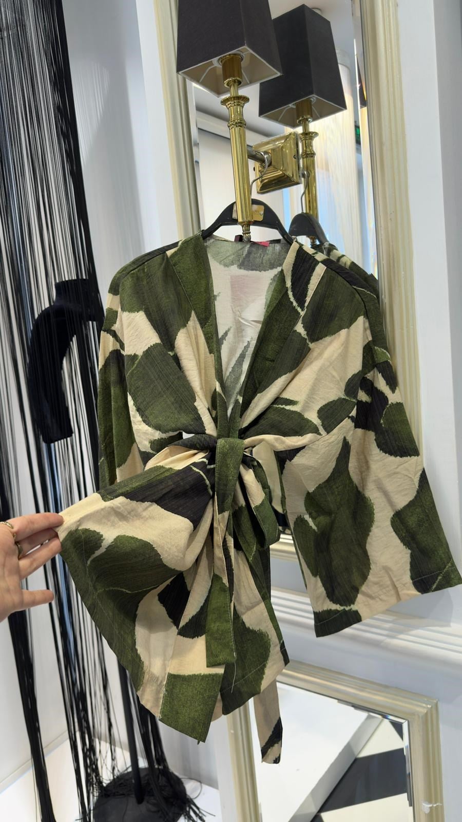 Tropikal Desenli Kimono 