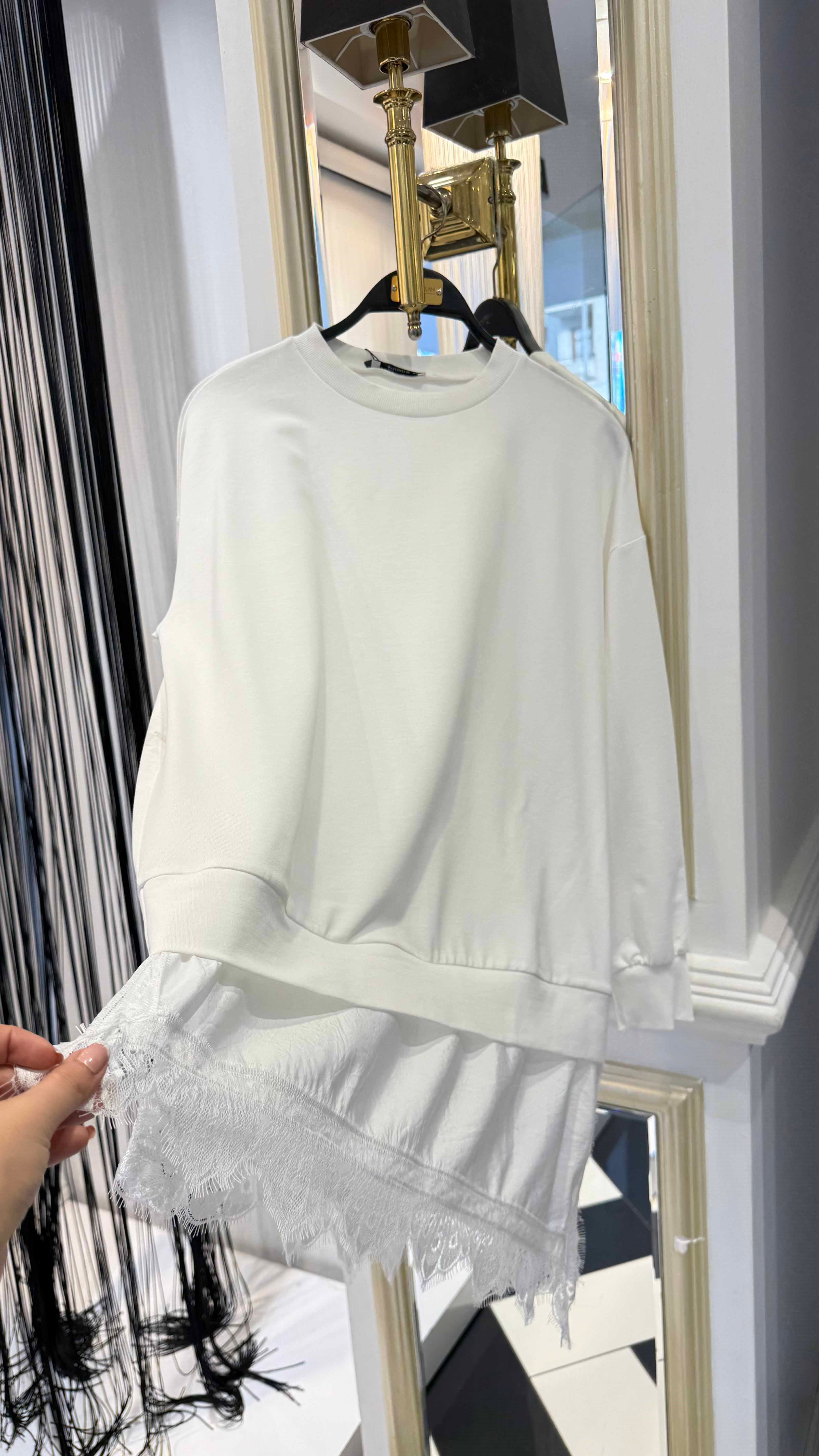 Dantel Detay Sweat Tunik