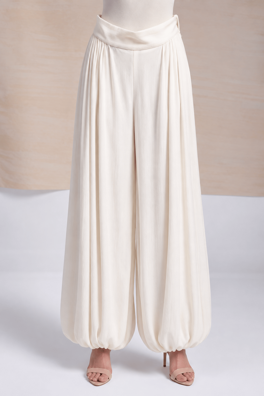 Paça Lastikli Şifon Pantalon