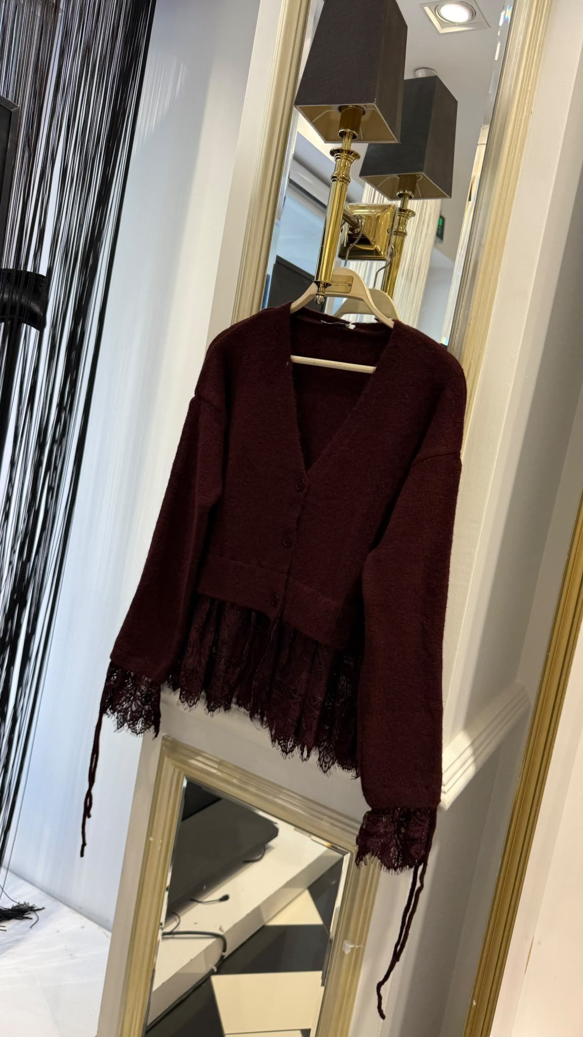 Dantelli Crop Hırka