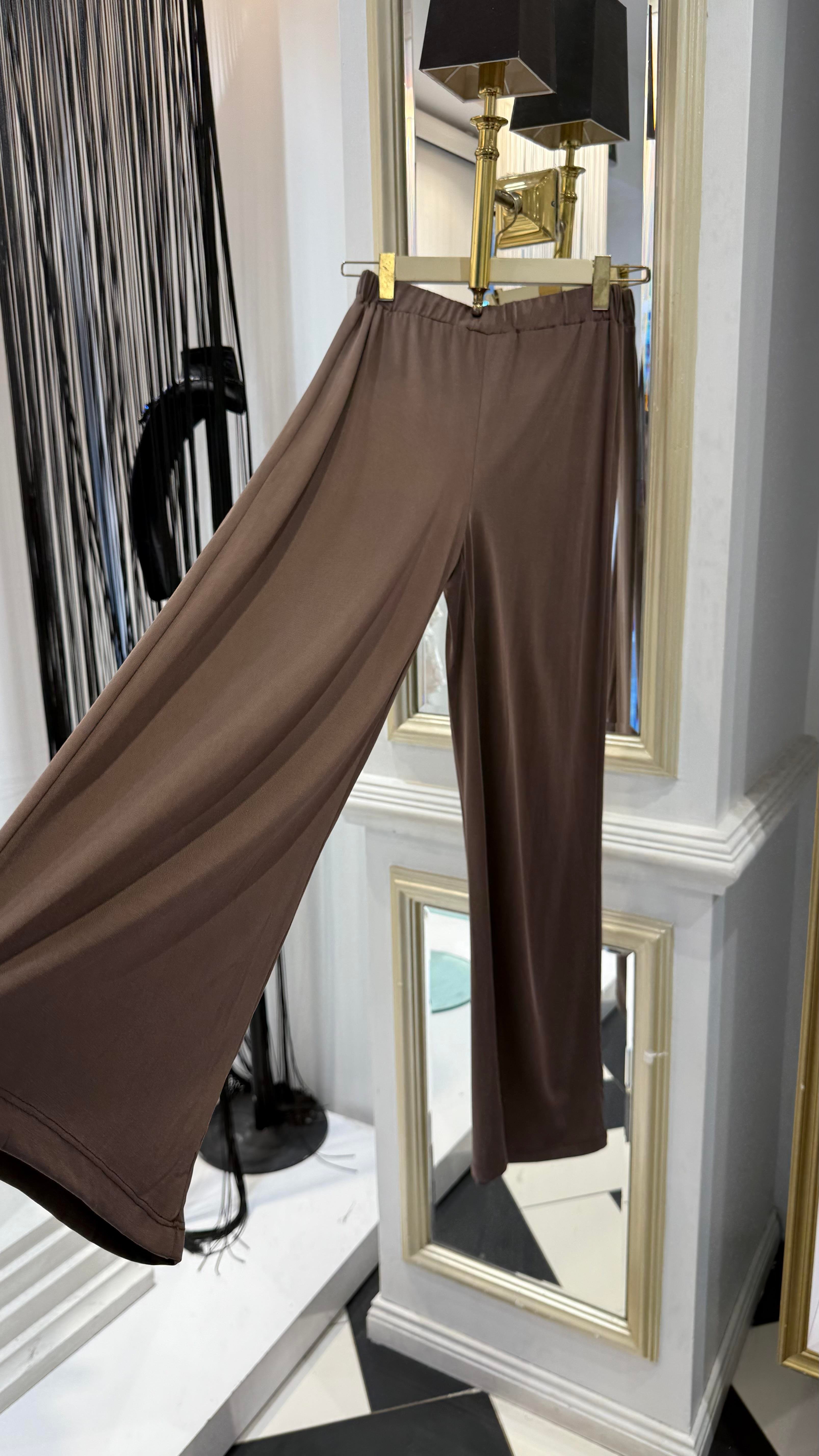 Şifon Detaylı Pantolonlu Takım