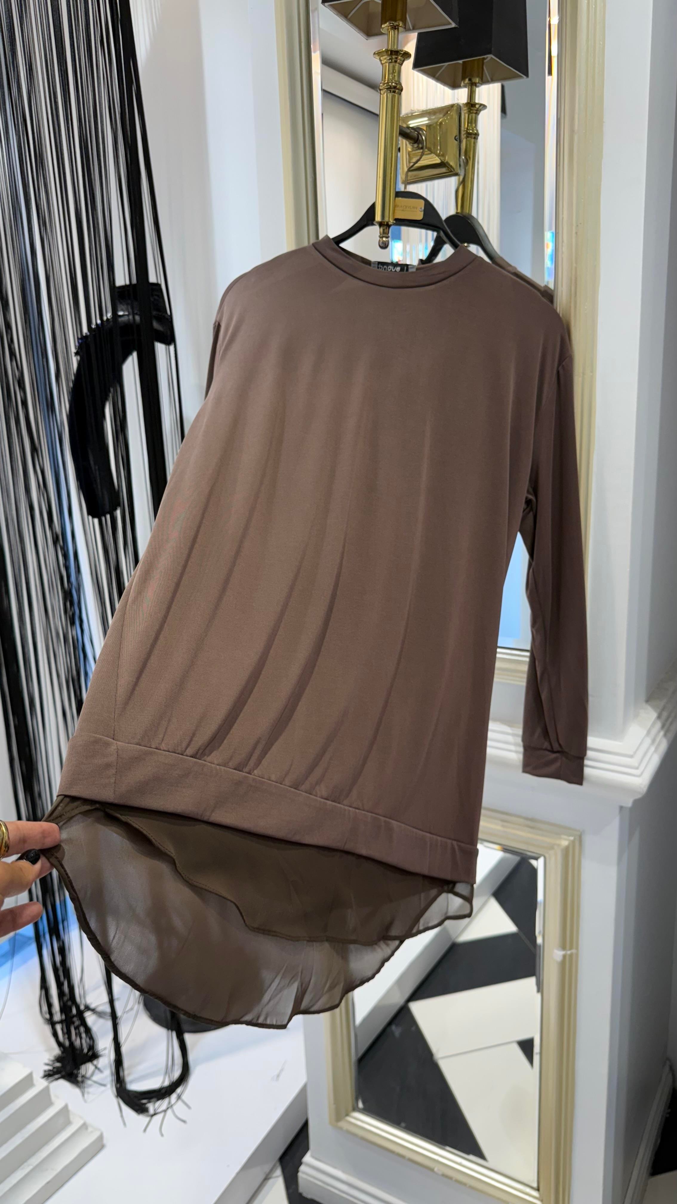 Şifon Detaylı Pantolonlu Takım