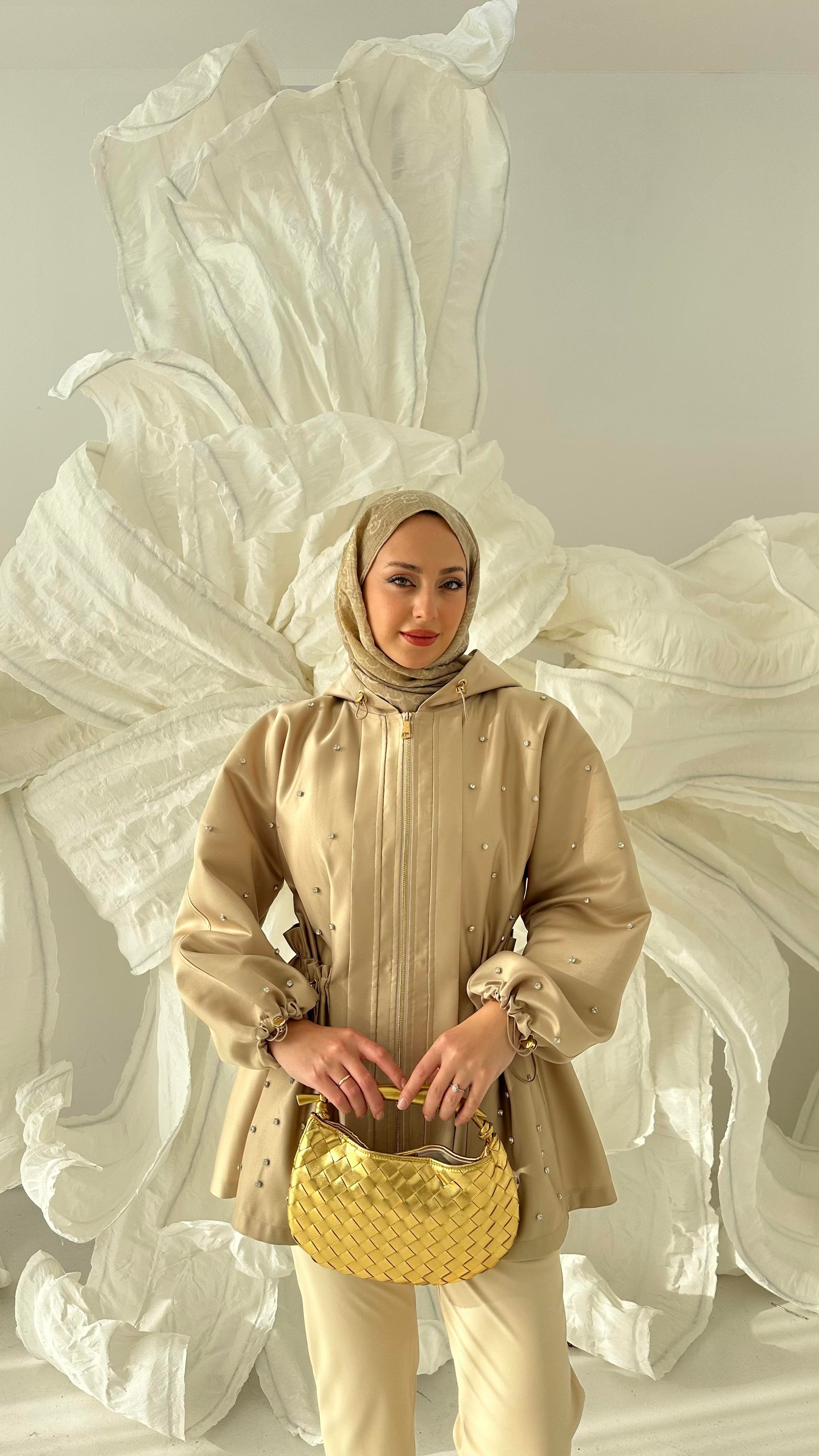 Tasarım Kapüşon Trenç