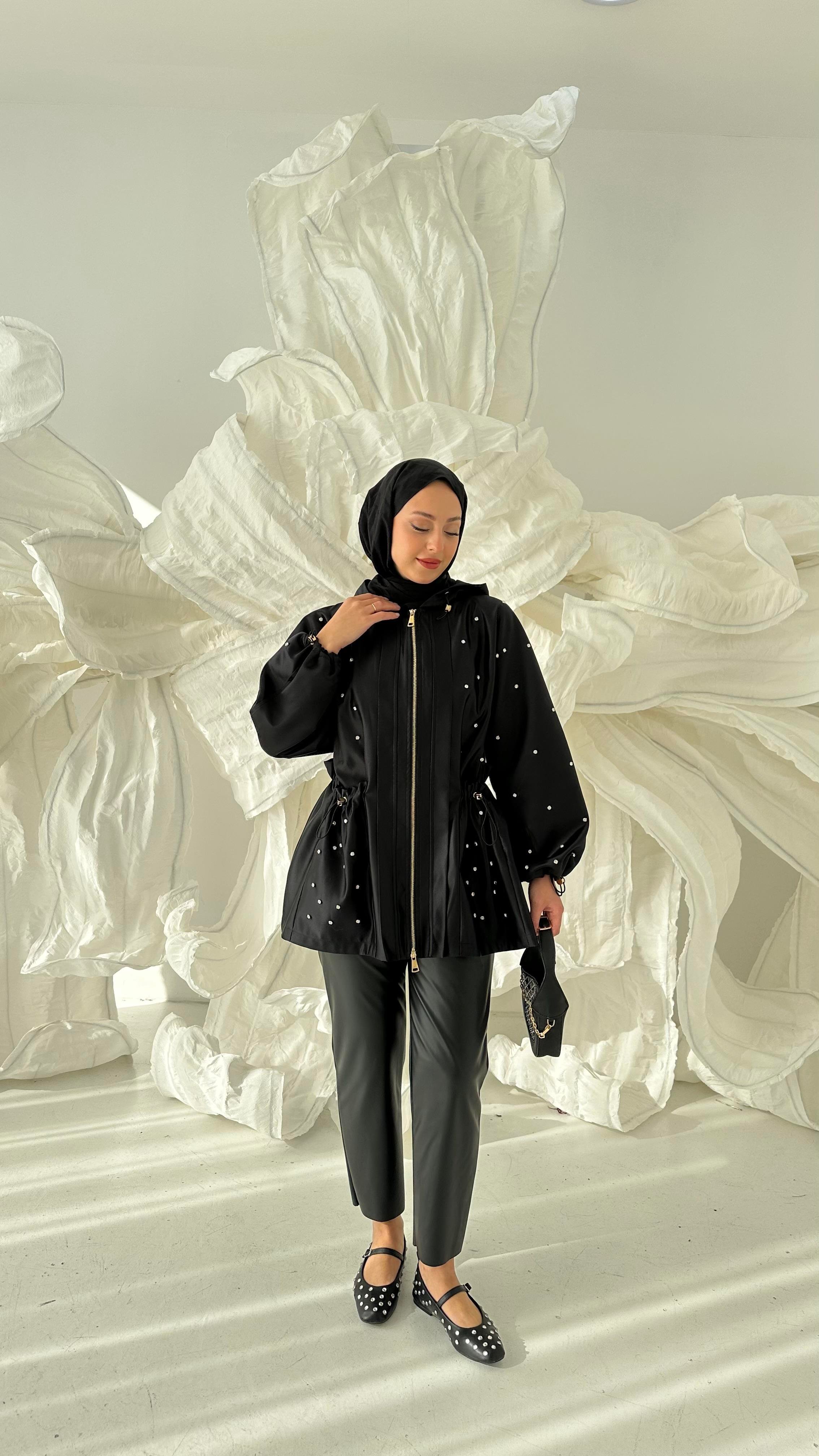 Tasarım Kapüşon Trenç